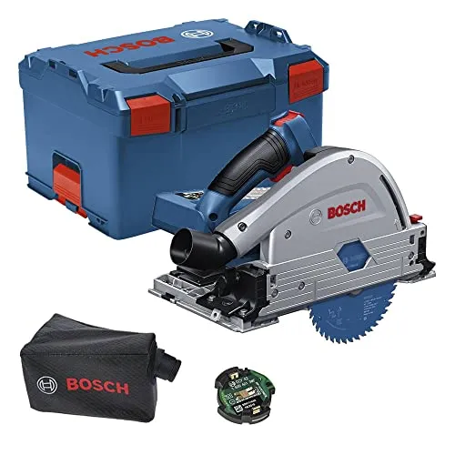 Bosch Tauchsäge GKT 18V-52 GC - 18V Handkreissäge mit Bluetooth-Modul, Schnittleistung bis 52mm und langlebiger BITURBO Brushless-Technologie