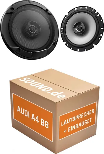 Kenwood S1766 Lautsprecher Einbaupaket für Audi A4 B8 (2007-2015) - Hochwertiges Einbaupaket mit Kenwood Lautsprechern für Ihr Audi A4 B8. Perfekte Klangqualität und einfache Installation durch kompatibles Zubehör. Ideal für den Heckbereich, um Ihr Klangerlebnis zu verbessern.