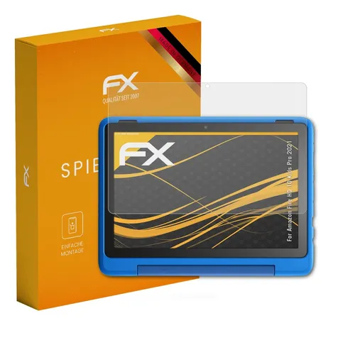 atFoliX 2x Schutzfolie für Amazon Fire HD 10 Kids Pro 2021 matt&stoßfest