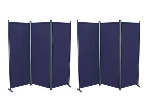Grasekamp Paravent 2er Set (3-teilig, Blau)