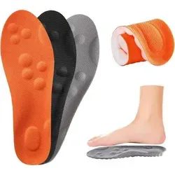 Einlegesohle orthopädisch 35-36 in 3 Farben (Orange, Schwarz, Grau)