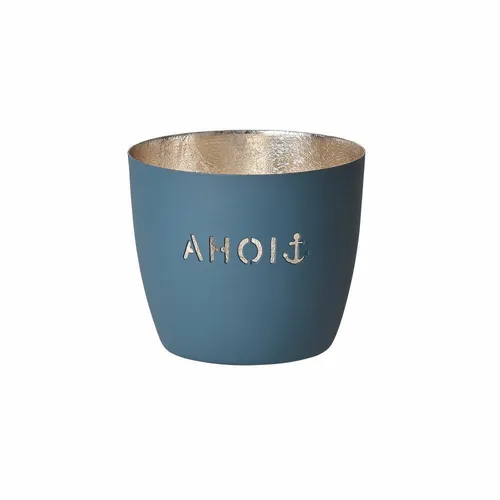 Gift Company Windlicht Madras Ahoi M, Teelichthalter, Eisen, Windsor Gold 8.5 cm