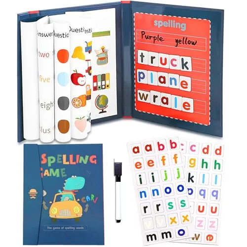 Cuackamily Spielzeug ab 3 4 5 6 7 8 Jahre Kinder,Buchstaben Lernspiel ab 4 5 6 Jahre, ABC-Lernspiele für Kleinkinder zum Buchstabieren Lernen Lesen und Phonetik üben für Junge Mädchen Lernen Geschenk