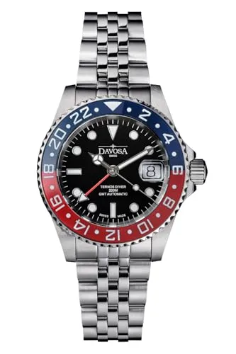 Davosa Ternos Ceramic GMT Ref: 161.590.06 - Elegante Armbanduhr für Unisex - Armbanduhren mit GMT-Funktion, ideal für Vielreisende. Inklusive Original-Box und -Papieren, hochwertiges Keramikgehäuse.