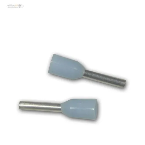 Aderendhülsen hellblau, für 0,25mm² Kabel, isoliert, hell-blaue Aderendhülse 100