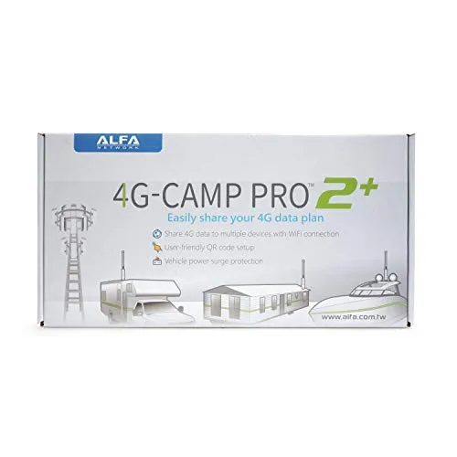 Alfa Network Alfa 4G Camp-Pro 2+ EU - WLAN-Zubehör mit LTE Range Extender Kit für zuverlässige Internetverbindung im Freien, ideal für Camping und Outdoor-Aktivitäten.