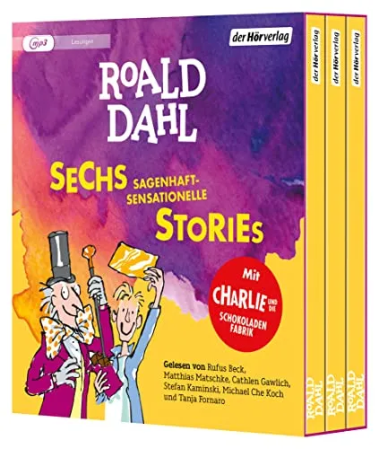 Sechs sagenhaft-sensationelle Stories: Charlie und die Schokoladenfabrik - Hörbücher – Entdecken Sie sechs fesselnde Geschichten in einer Box, ideal für kleine und große Abenteuerlustige.