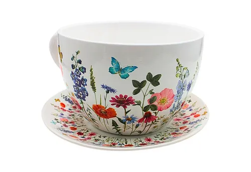 Dekohelden24 Pflanzkübel Pflanztassen in verschiedenen Varianten (1 St), Gartendekoration