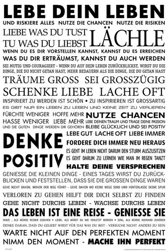 Poster Motivational - Poster - Lebe Dein Leben