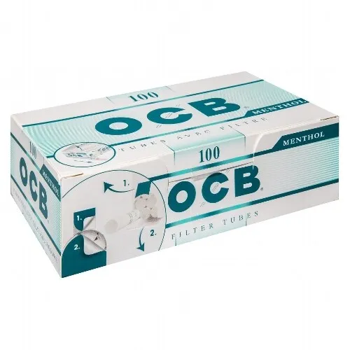 Stück Packung OCB Menthol Hülsen 100