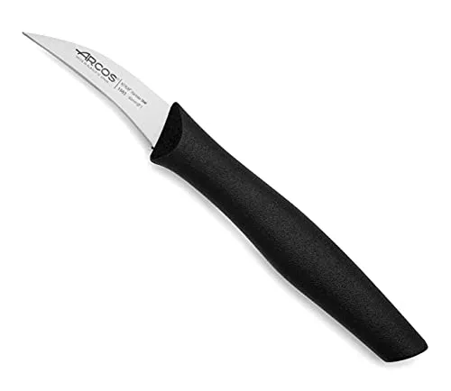 Arcos Profi-Kochmesser aus Edelstahl. Professionelles Küchenmesser zum Schneiden, Schälen und Reinigen von Lebensmitteln. Ergonomischer Griff aus Polypropylen und 60 mm Klinge. Nova-Serie. Schwarz.