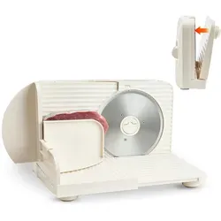 VEVOR Allesschneider Fleischschneider 180 W elektrische Aufschnittmaschine mit 17 cm Klinge, Fleischschneidemaschine mit 0–15 mm einstellbarer Dicke, für gefrorenes Fleisch Schinken Prime Steak