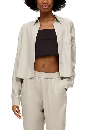 QS Verkürzte Bluse aus Viskose