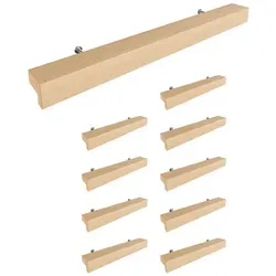 Sossai Holz Möbelgriffe aus Buche | GAH01 - Ergonomisch und Langlebig - Griffe aus hochwertigem Buchenholz, ergonomisch gestaltet für einen bequemen Halt. Ideal für Schubladen und Schranktüren, inklusive Schrauben für einfache Montage.