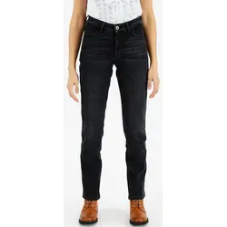 Rokker Tech Mid Straight Damen Motorradjeans, schwarz, Größe 32 - Motorradhosen mit Mid Waist und gerade geschnittenem Bein, aus hochwertigem Stretch Denim für optimalen Komfort und Sicherheit.