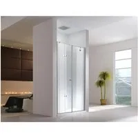 Glaszentrum Hagen Dusch-Einflügeltür 205x195cm - Hestia Nischentür - Elegante Duschabtrennung aus 8mm ESG Sicherheitsglas, ideal für enge Bäder. Mit wasserabweisender Beschichtung und flexibler Montage für optimalen Komfort.