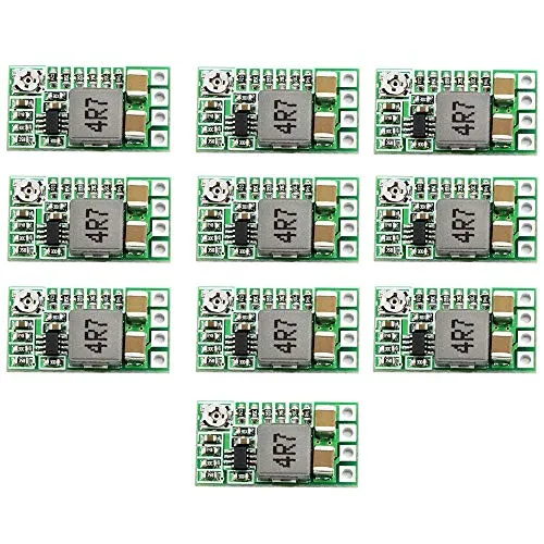 ZkeeShop 10 Stücke Mini Step-Down Stromversorgungsmodul DC 4.5-24V,12V 24V bis 5V 3A Spannungsabwärtswandler Einstellbar 1.8V 2.5V 3.3V 5V 9V 12V Spannungswandler