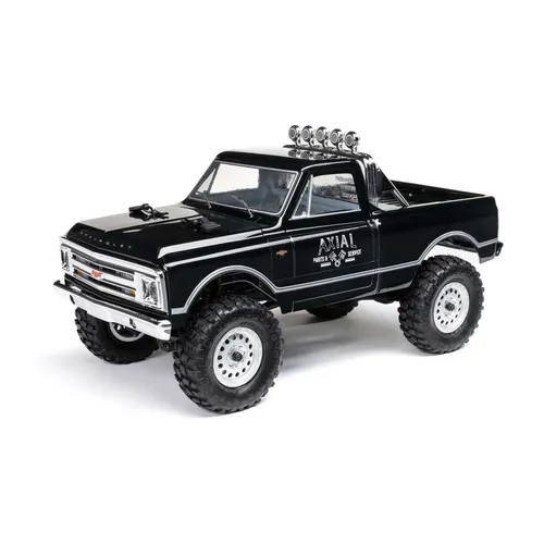 Axial 1/24 SCX24 1967 Chevrolet C10 4X4 RTR Rock Crawler - App- & ferngesteuerte Lastwagen mit detaillierter Polycarbonat-Karosserie und ölgefüllten Stoßdämpfern für realistische Offroad-Abenteuer.