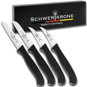 Schwertkrone Gemüsemesser MK01420, Set, 7,5/6 cm Edelstahlklinge, Kunststoffgriff, 4 Stück
