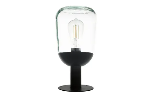 EGLO Außen Sockellampe Donatori - Vintage 1-flammige Sockelleuchte - Wegeleuchten mit witterungsbeständigem Design aus Aluminiumguss und klarem Glas, ideal für Garten und Terrasse, IP44 spritzwassergeschützt für sichere Nutzung im Außenbereich.