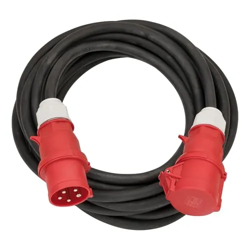 Brennenstuhl Professional CEE Verlängerungskabel IP44 - 10m - CEE-Verlängerungskabel für den Außenbereich, 10m lang, robustes Gummikabel mit IP44 Schutz gegen Spritzwasser, ideal für Baustellen und Industrieeinsatz, Made in Germany.