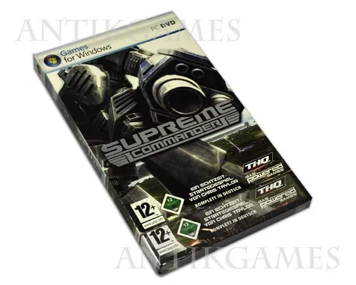 Supreme Commander (PC, 2007, DVD-Box) Neu - Strategie-Spiel von THQ Entertainment, bietet epische Schlachten und tiefgreifende Taktiken für PC-Spieler ab 12 Jahren.