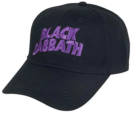 Black Sabbath Baseball Cap Demon & Logo - Hüte & Mützen, stylische Baseballkappe mit besticktem Logo und Dämon, aus 100% Baumwolle, ideal für Fans von Black Sabbath.