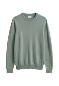 Herren Pullover aus Baumwolle XL - Klassischer Rundhalspullover für Herren in XL aus weicher Baumwolle. Ideal für jeden Anlass, mit aufgesticktem Wappen-Detail und vielseitiger Kombinierbarkeit. Perfekt für stilvolle Freizeitlooks.