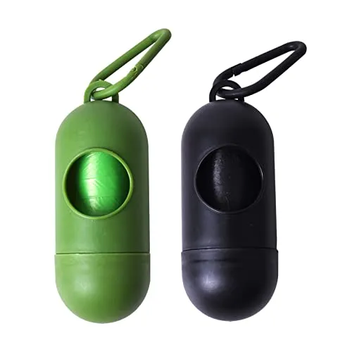 Stück Hundekotbeutelspender mit 3 Rollen Biologisch Abbaubare Hundekotbeutel Kotbeutelspender Beutelspender mit Leinenclip Zubehör für Hundeleinen für das Gehen mit dem Hund 2