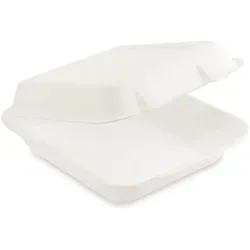 Menü-Box (Zuckerrohr-Bagasse) ungeteilt 222 x 200 x 67 mm 1100ml [50 St.]