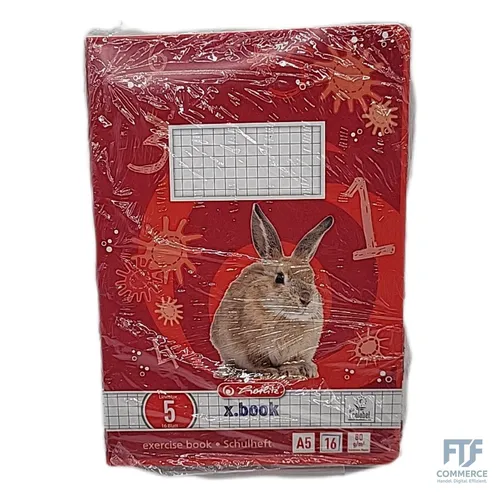 Herlitz Schulheft x.book A5, Lineatur 5, ab 2. Klasse, 16 Blatt, 10 Stück