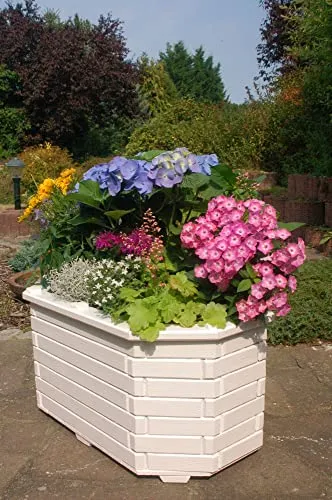 Deko-Shop-Hannusch Pflanzkasten, Blumenkasten, Blumenkübel aus massivem Holz, für den Garten, (ohne Blumen)