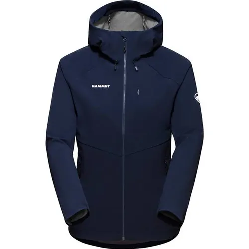 MAMMUT Damen Funktionsjacke Ultimate Comfort SO Hooded Jacket - Funktionsjacke für Outdoorabenteuer, mit 4-Wege-Stretch und PFC-freier Imprägnierung für Wind- und Wetterbeständigkeit.