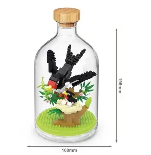 Tinisu Schwalbe Bausteine Modell Figur Klemmbausteine Flasche Micro-Bricks Konstruktions-Spielset
