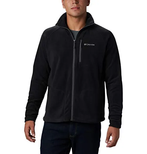 Columbia Fast Trek II Full Zip Fleecejacke für Herren, Schwarz, XXL - Funktionsjacke aus 250g Mikrofleece mit durchgehendem Reißverschluss, ideal für jeden Tag. Die Reißverschlusstaschen bieten sicheren Stauraum und Wärme für die Hände.