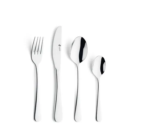 Paul Wirths Kinderbesteck RHODOS (4-tlg), 1 Personen, Edelstahl 18/10, ergonomisches Design, abgerundete Kanten