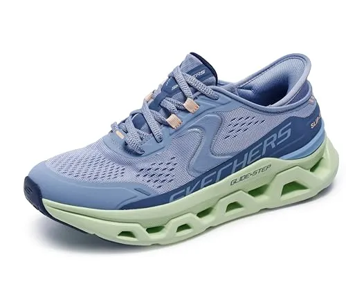 Skechers Damen Glide-Step Altus Sneaker – Komfort trifft Stil in Blau, 40 EU - Damen-Sneaker mit flexibler Traktionslaufsohle und atmungsaktivem Funktionsmesh, ideal für den ganzen Tag dank gepolsterter Air-Cooled Memory Foam Innensohle.