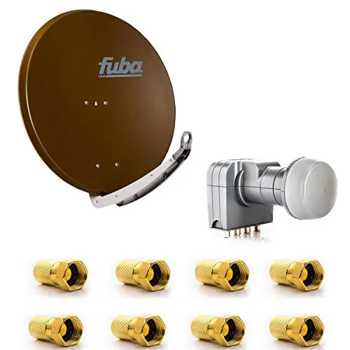 Fuba DAA 850 B Satellitenantenne 85cm - SAT-Antenne aus hochwertigem Aluminium, ideal für bis zu 4 Teilnehmer mit einfacher Installation und optimalem HDTV, 4K- und 3D-Empfang.