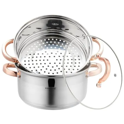 KLAUSBERG KB-7731 3-Tlg Matowarka Dampfgarer Töpfset