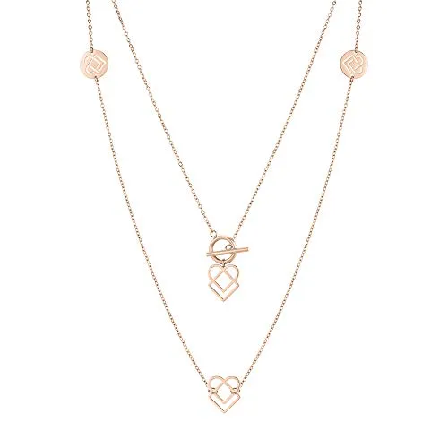 Liebeskind Berlin Edelstahlkette mit Charms - Edelstahlkette mit charmanten Anhängern, ideal um jeden persönlichen Style zu betonen. Dank des modernen T-Bar-Verschlusses vielseitig tragbar und perfekt für jedes Outfit.