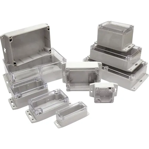 Gainta G279CMF Universal-Gehäuse 120 x 120 x 90 Polycarbonat Hellgrau, Kla...