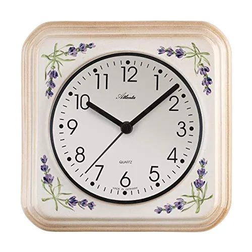 Atlanta Küchenuhr Landhaus Keramik Beige Lavendel von Atlanta