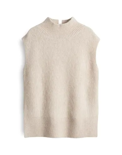 someday Damen Pullunder | Tacy Regular Pullunder aus haarigen Alpakamix Mellow mélange, 40