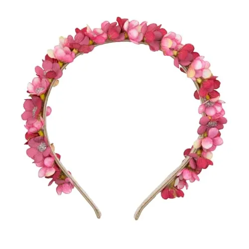 Blumen Haarreif Elfe - Farbauswahl - Kopfschmuck Haarschmuck Hochzeit Oktoberfest Dirndl Blumenmädchen Kirchweih (Altrosa, Einheitsgröße)