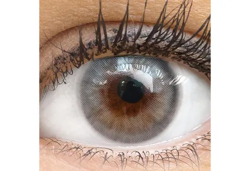 GLAMLENS Monatslinsen Sehr stark deckende und natürliche graue Kontaktlinsen 