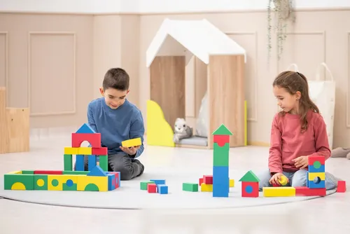 Betzold Softbausteine in bunten Farben, 68 Stück Spielbausteine