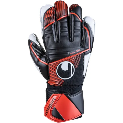 Uhlsport POWERLINE SUPERSOFT Torwarthandschuhe Größe 8 - Allwetter-Torwarthandschuhe mit Supersoft-Latex-Innenhand und geprägter Rebound-Zone für optimale Flexibilität und Grip.