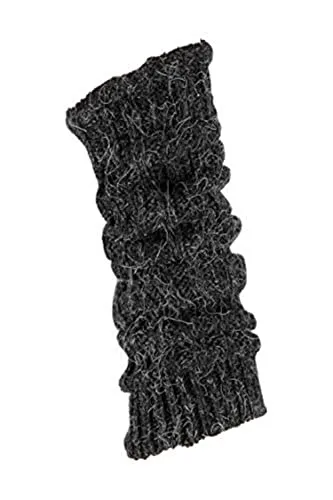TippTexx 24 Stulpen, Grobstrick oder Overknees, wie selbstgestrickt mit Schaf- und Alpakawolle mit Anti-Loch-Garantie (as3, alpha, one_size, regular, regular, Anthrazit Stulpe, Einheitsgröße)