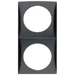 Berker 918262510 Rahmen 2-fach, Integro Flow, schwarz glänzend