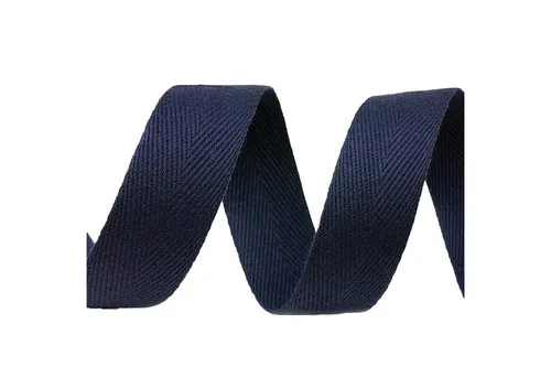 maDDma Webband 5m Köperband Baumwoll-Band 20mm Einfassband Kantenband Dekoband, dunkelblau